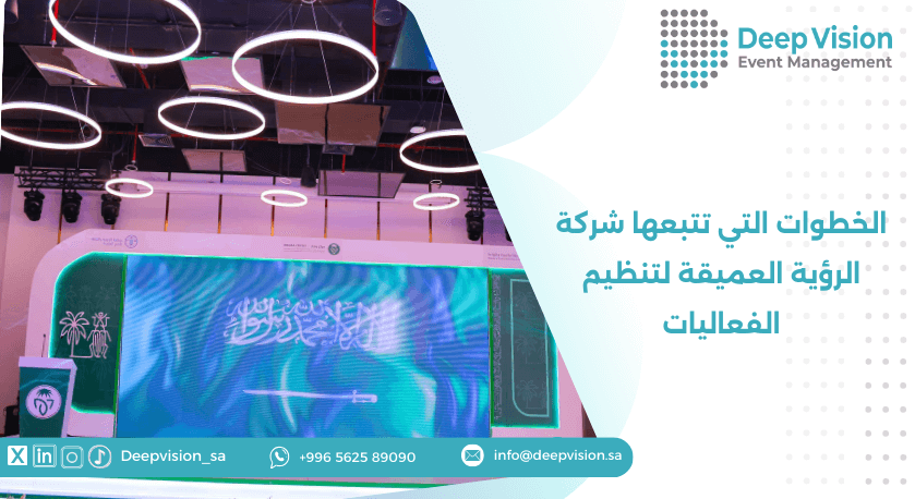 الخطوات التي تتبعها شركة الرؤية العميقة لتنظيم الفعاليات