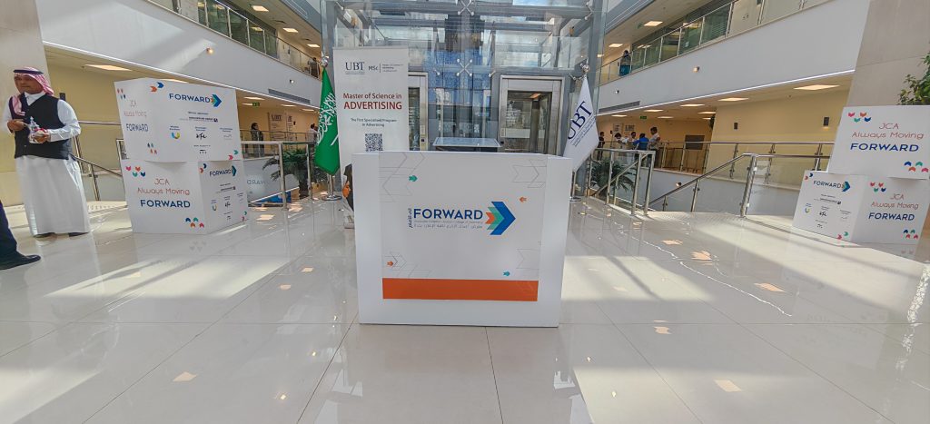 Design and execution of the “Forward” exhibition for the College of Advertising at UBT University.
