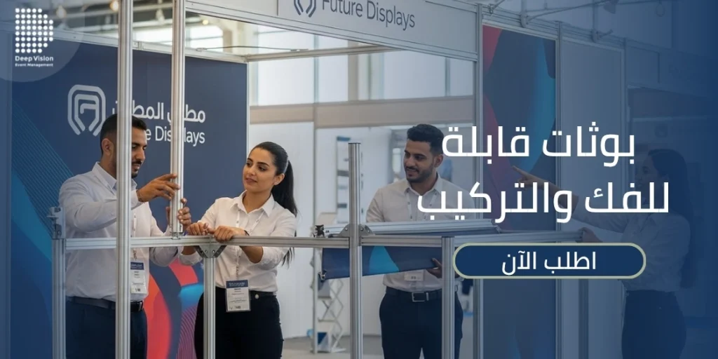 افضل شركة تصميم بوثات عرض قابلة للفك والتركيب