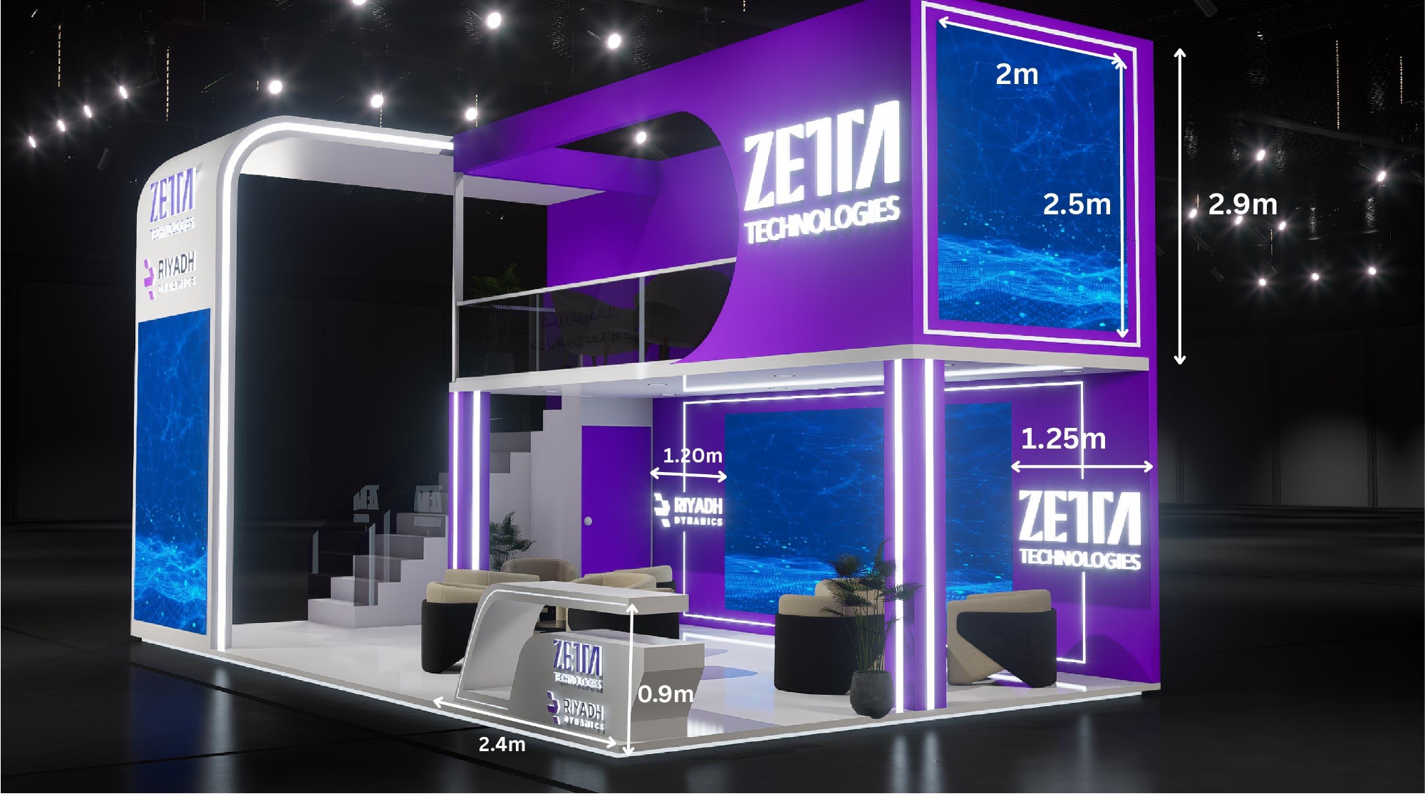 Zetta Technology Booth Design — 3D Design