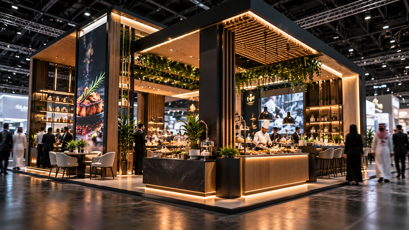 Food & Hospitality Exhibition Booth Design in Saudi Arabia | Deep Vision